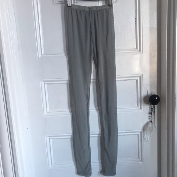 Silver/grey mesh footless tights - Picture 2 of 4